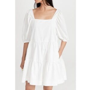 En Saison Poplin Square Neck Mini Dress